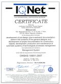 Международный сертификат на соответствие требованиям системы менеджмента в области профессиональной безопасности и охраны труда OHSAS 18001: 2007, выданный Элтикон международной ассоциацией органов по сертификации IQNet (действителен до 21.05.2018 г.)