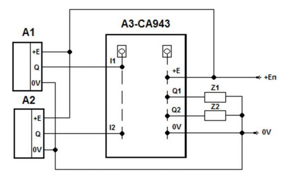Схема подключения CA943